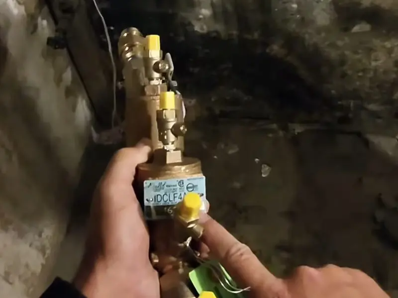 Backflow preventer assembly being tested and serviced for Backflow Testing & Prevention in Castle Rock, CO in Castle Rock, CO