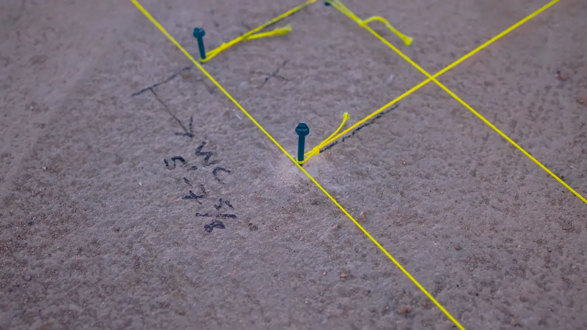 Floor marked with tape for leak tracing before opening concrete for Slab Leak Detection & Repair in Castle Rock, CO