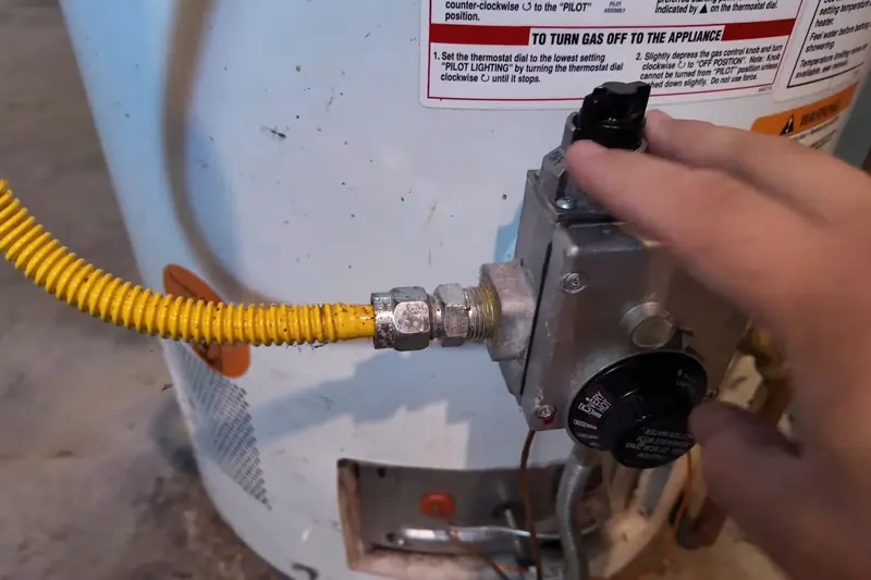Gas water heater venting and supply connection during installation for Gas Line Installation & Repair in Castle Rock, CO in Castle Rock, CO