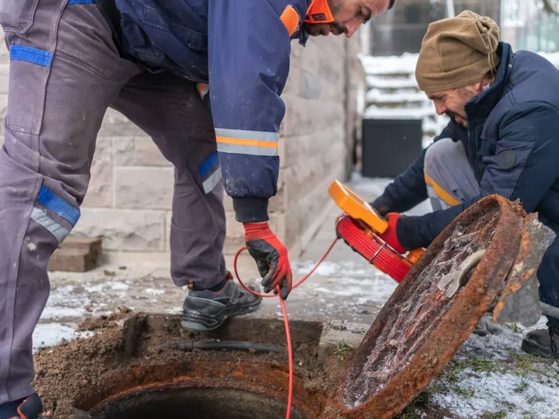 Hydro jetting hose and sewer cleaning equipment in use for Hydro Jetting Service in Castle Rock, CO in Castle Rock, CO