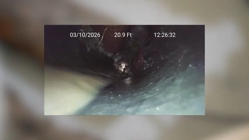 Sewer inspection camera view showing pipe interior for Plumber in Plum Creek, Castle Rock, CO
