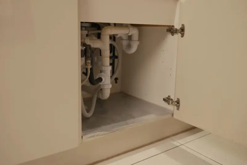 Sink faucet and under-cabinet plumbing connection for Faucet & Sink Repair in Castle Rock, CO in Castle Rock, CO