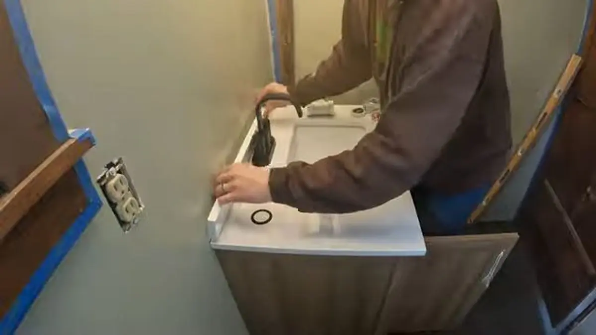Sink faucet and under-cabinet plumbing connection for Faucet & Sink Repair in Castle Rock, CO