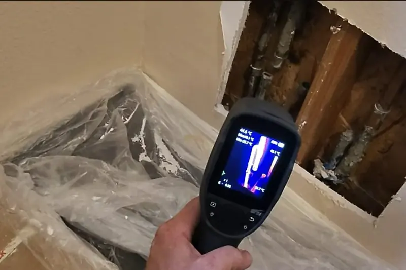 Thermal imaging scan used to trace hidden moisture for Slab Leak Detection & Repair in Castle Rock, CO in Castle Rock, CO