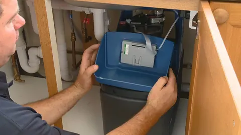 Water softener tank and control valve installation for Castle Rock Plumbing Blog in Castle Rock, CO